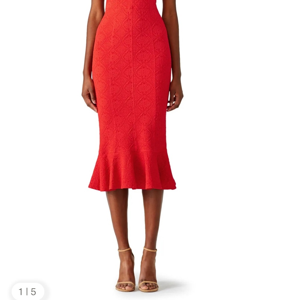 Opening Ceremony Vibrant Red Midi Skirt